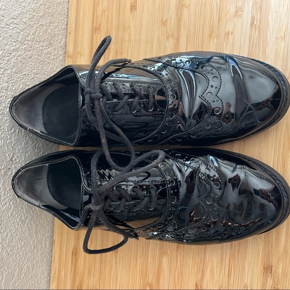 VIONIC HADLEY OXFORD Black Patent Shiny Dress Shoes Wingtip ORTHAHEEL - Picture 4 of 14